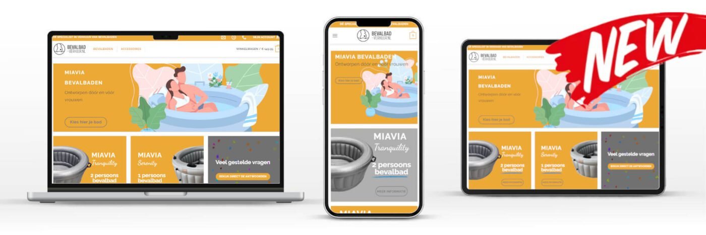 Vernieuwde website verhuur bevalbad is live